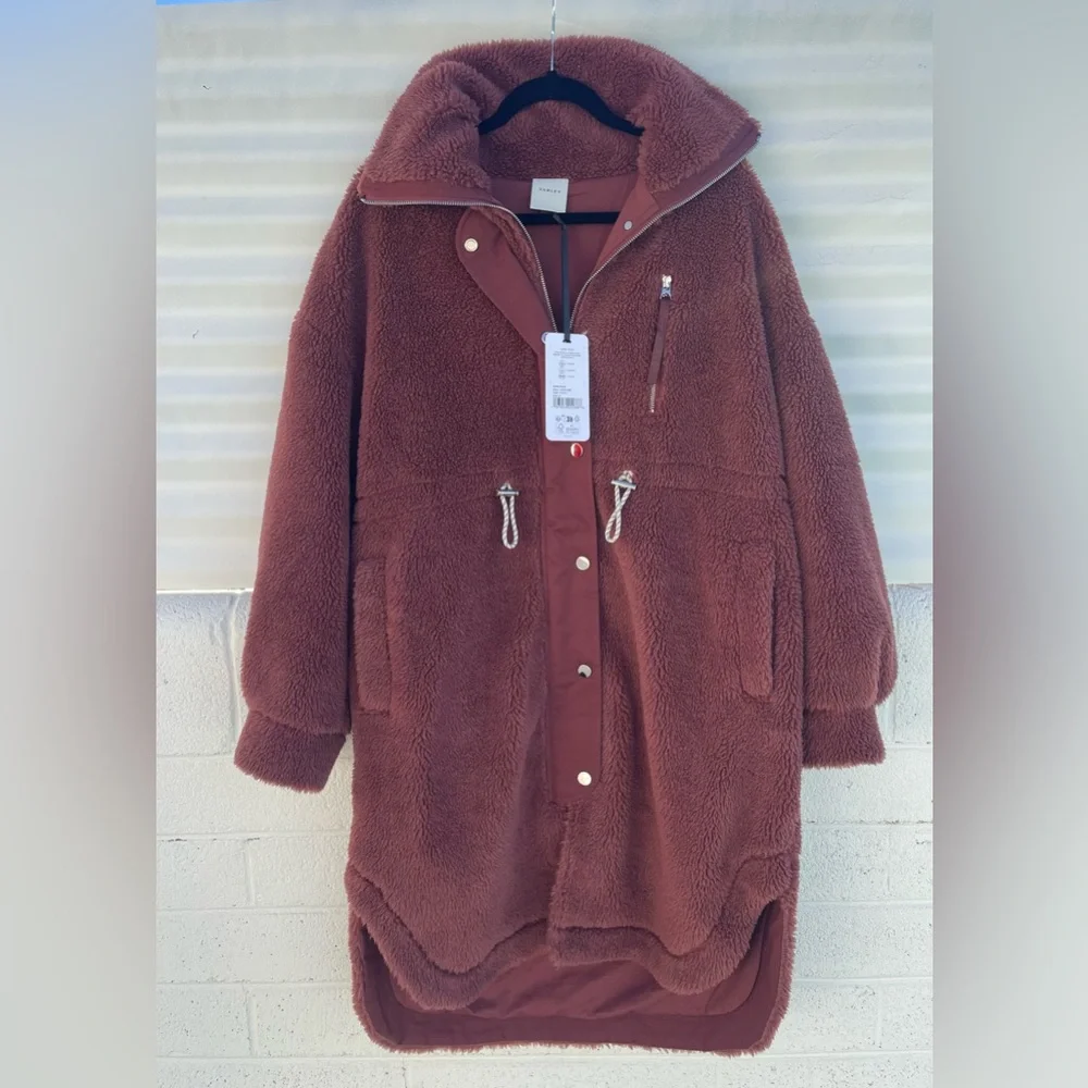 🐻 Varley Jones Sherpa Coat Small •size small - Picture 1 of 16